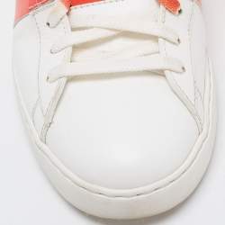 Valentino White Leather Open Low Top Sneakers Size 42.5