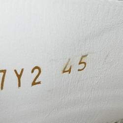 Pre Owned Valentino Garavani White Patent Leather Giggies Low Top Sneakers Size 45