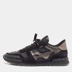 Valentino Multicolor Leather And Canvas Rockrunner Plus Camouflage ...