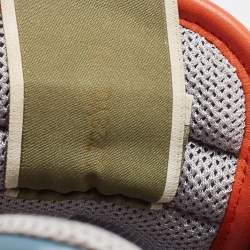 Valentino Orange Leather and Mesh Rockrunner Sneakers Size 41