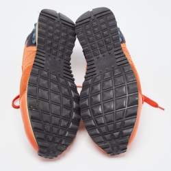 Valentino Orange Leather and Mesh Rockrunner Sneakers Size 41