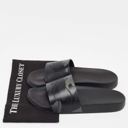 Valentino Two Tone Camouflage Print Rubber Slides Size 42