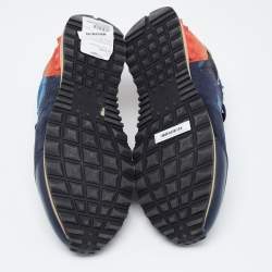 Valentino Multicolor Camouflage Denim and Leather Rockrunner Sneakers Size 41