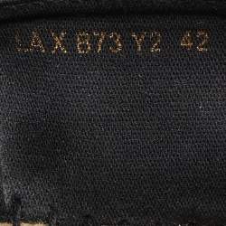 Pre Owned Valentino Black Canvas VLogo Slip On Espadrilles Loafers Size 42