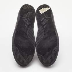 Pre Owned Valentino Black Leather VLTN High Top Sneakers Size 42