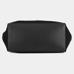 Pre Owned حقيبة فاليترا فاليترا لينة كبيرة من اللباد والجلد الأسود