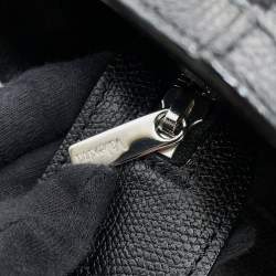 Pre Owned حقيبة فاليترا فاليترا لينة كبيرة من اللباد والجلد الأسود