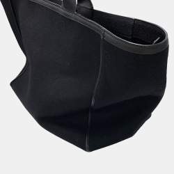 Pre Owned حقيبة فاليترا فاليترا لينة كبيرة من اللباد والجلد الأسود