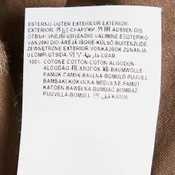 Pre Owned Versace Collection Brown Jersey Medusa Velvet Print T-Shirt S