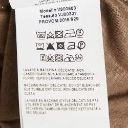 Pre Owned Versace Collection Brown Jersey Medusa Velvet Print T-Shirt S