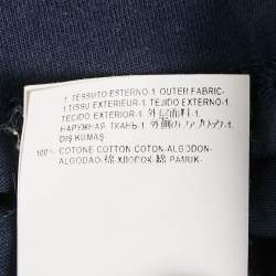 Pre Owned Versace Collection Navy Blue Paint Dripped Medusa Print Jersey T-Shirt XXL