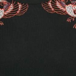 Pre Owned Versace Collection Black Printed Jersey Crew Neck T-Shirt M