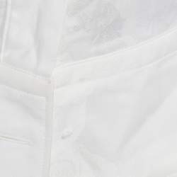 Versace Collection White Tiger Pattern Cotton Button Front Shirt XL
