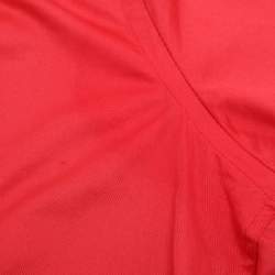 Pre Owned Versace Collection Red Cotton Button Front Shirt XL