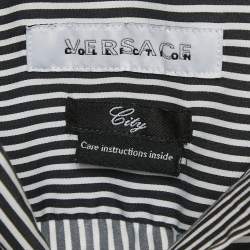 Versace Collection Black Striped Cotton City Shirt L