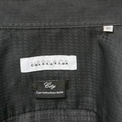 Pre Owned Versace Collection Black Houndstooth Cotton Blend City Shirt M