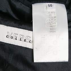 Pre Owned Versace Collection Grey Wool Regular Fit Suit L