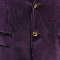 Pre Owned Versace Collection Purple Velvet Single Breasted Blazer M