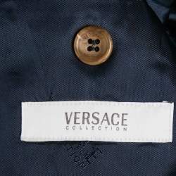 Pre Owned Versace Collection Purple Velvet Single Breasted Blazer M