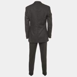 Pre Owned Versace Collection Black Wool Single Breasted Suit M