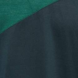 Pre Owned Versace Collection Green/Blue Jersey Crew Neck T-Shirt XL