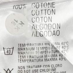 Pre Owned Versace Collection White Textured Cotton Long Sleeve Shirt XXL