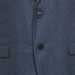 مملوكة مس�بقًا بليزر فيرساتشي كولكشن صوف أزرق بمقاس كبير عادي