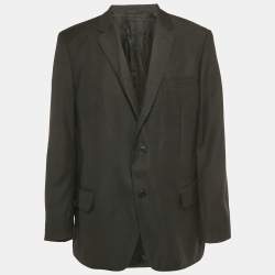 مملوكة مسبقًا Versace Collection Black Wool Blazer 5XL
