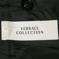 مملوكة مسبقًا Versace Collection Black Wool Blazer 5XL