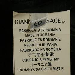 مملوكة مسبقًا Versace Collection Black Wool Blazer 5XL