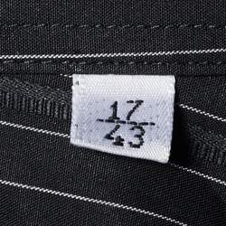 Pre Owned Versace Collection Black Pin Stripe Cotton Business Fit Shirt XXL