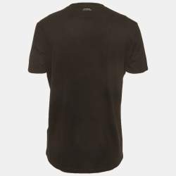 Pre Owned Versace Collection Black Printed Jersey T-Shirt L