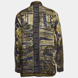 Pre Owned Versace Collection City Multicolour Printed Silk Button Up Shirt XL