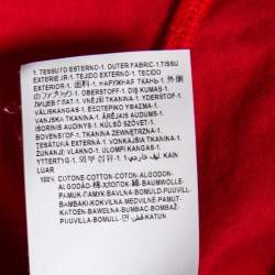 Pre Owned Versace Collection Red Half Medusa Print Cotton Short Sleeve T-Shirt M