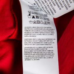 Pre Owned Versace Collection Red Half Medusa Print Cotton Short Sleeve T-Shirt M