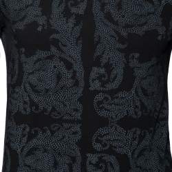 Versace Collection Midnight Blue Printed Cotton Long Sleeve T-Shirt M
