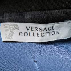 Versace Collection Color Block Paneled Knit Sweatshirt L