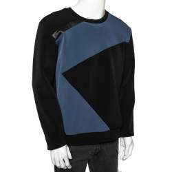 Versace Collection Color Block Paneled Knit Sweatshirt L