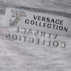 Versace Collection Grey Baroque & Animal Print Jersey T-Shirt XXL