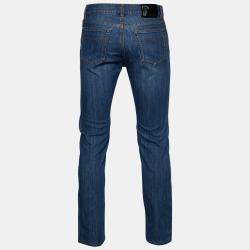 Pre Owned Versace Collection Blue Denim Straight Leg Jeans M
