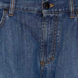 Pre Owned Versace Collection Blue Denim Straight Leg Jeans M