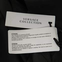 Versace Collection Black Faux Leather Biker Jacket M