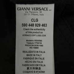 Versace Collection Black Faux Leather Biker Jacket M