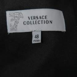 Versace Collection Black Faux Leather Biker Jacket M