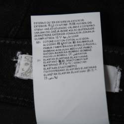 Pre Owned Versace Collection Black Baroque Print Denim Slim Jeans XL Waist 36"