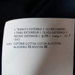 Pre Owned Versace Collection Navy Blue Printed Cotton Knit Crewneck T-Shirt L