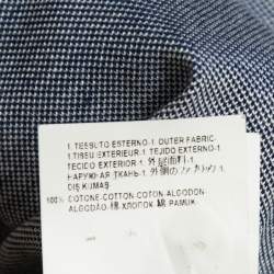 Pre Owned Versace Collection Blue Cotton Pique Logo Detail Polo T-Shirt S