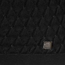 Versace Collection Black Diamond Patterned Knit Sweater M