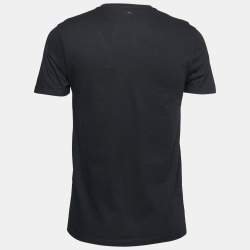 Pre Owned Versace Collection Black Cotton Medusa Embellished T-Shirt S