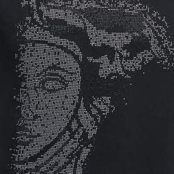 Pre Owned Versace Collection Black Cotton Medusa Embellished T-Shirt S
